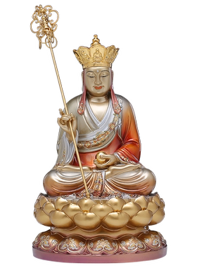 纯铜供奉地藏王摆件菩萨像