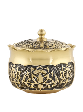 圣水杯佛前莲花骏澜斋铜