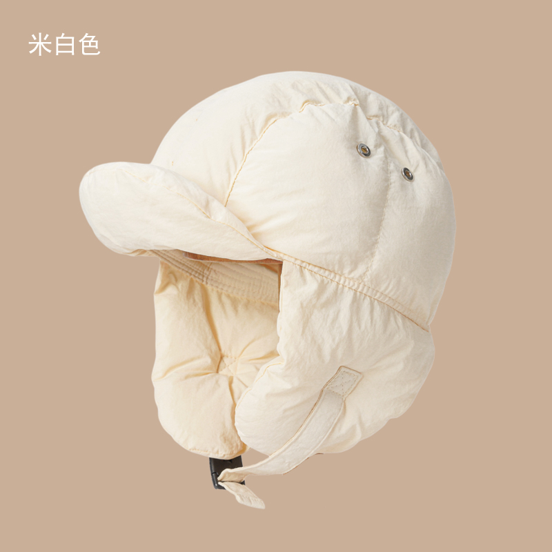 羽绒雷锋帽冬季加绒防寒护耳