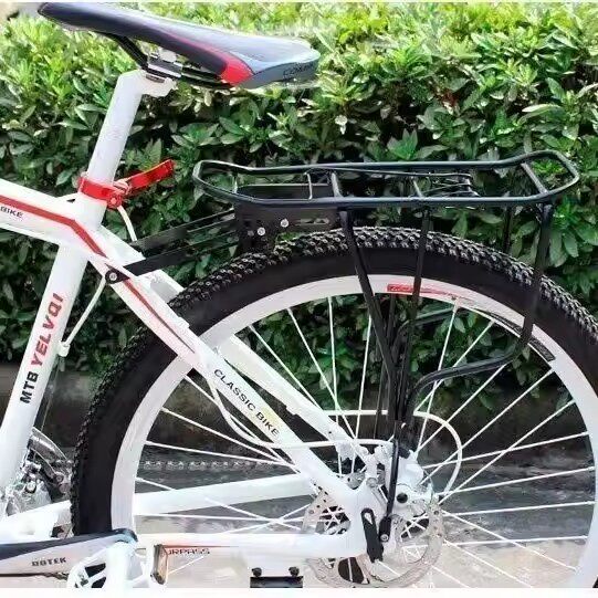 24寸26寸山地车后货架配件单车后座尾架载人后架适用碟刹单车配件