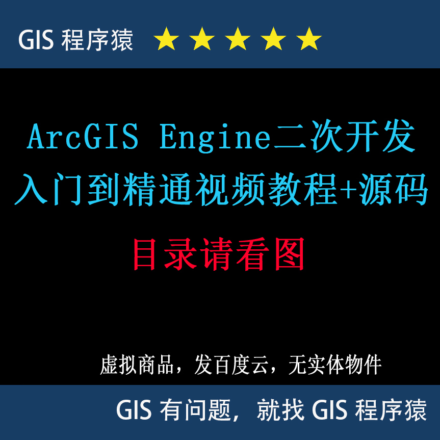 gis二次开发资料大全、开发教程实例源码视频资料+程序猿远程教学