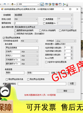 gis插件 界址点编号工具 快速生成界址点 界址线 以及三类成果表