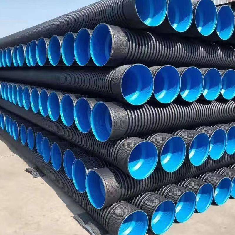 双壁波纹管厂家直销HDPE波纹管穿线管PVC电力保护管