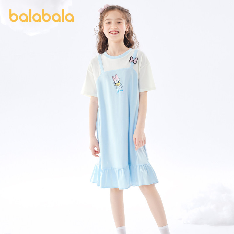 【迪士尼IP联名】巴拉巴拉儿童睡裙女童家居服夏季新款中小童宝宝