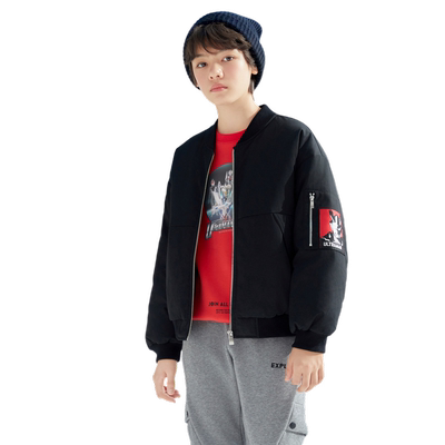 巴拉巴拉儿童羽绒服棒球领学院风童装中大童男童外套时尚百搭潮酷