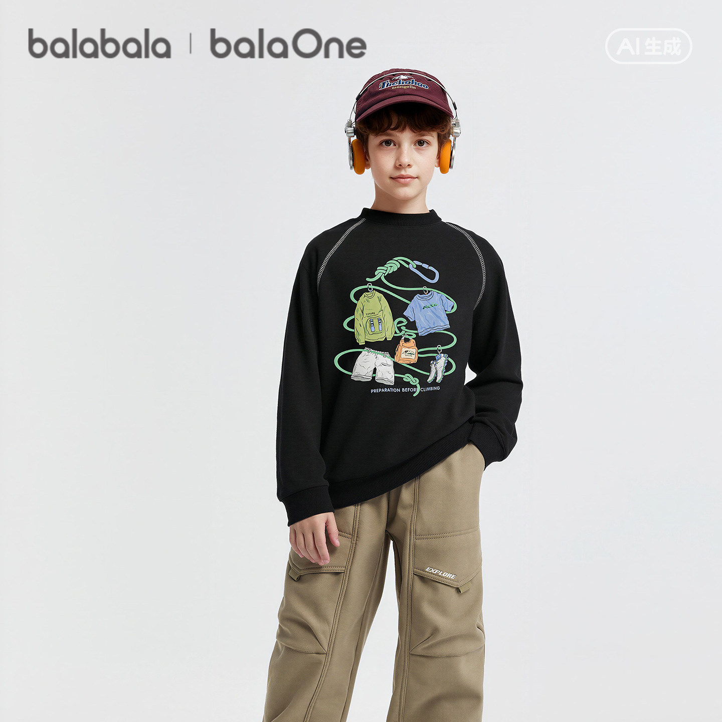 【balaOne】巴拉巴拉童装儿童卫衣长袖男童2026新款春装女上衣潮,童装/婴儿装/亲子装,卫衣/绒衫,淘宝优惠券,粉丝福利购,淘宝优惠卷