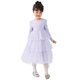 巴拉巴拉童装儿童裙子女童连衣裙春秋装宝宝长袖网纱裙公主裙甜美