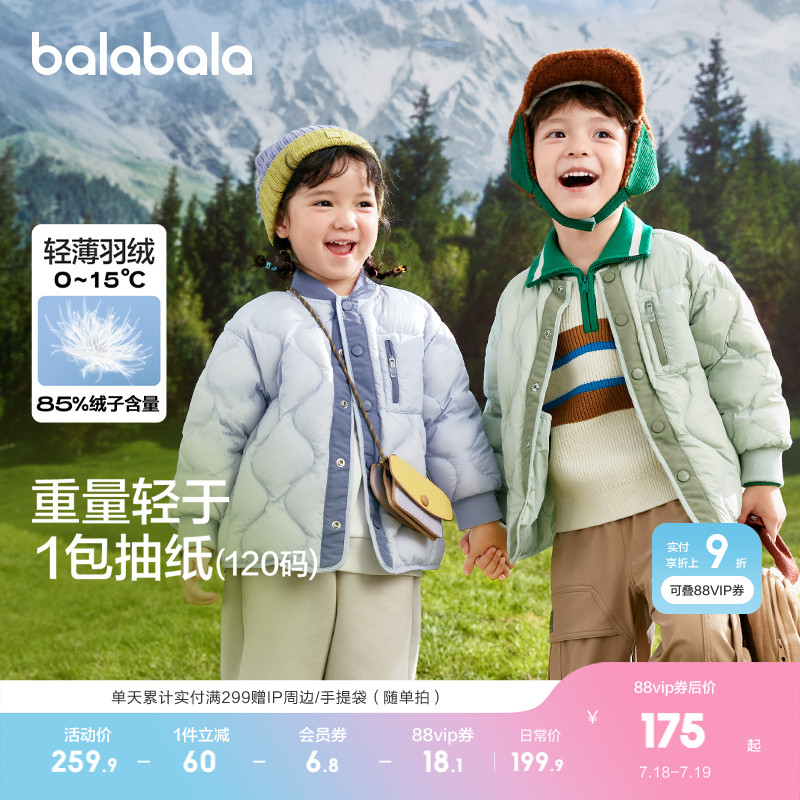 轻薄羽绒服，撞色包边，可外穿可内搭