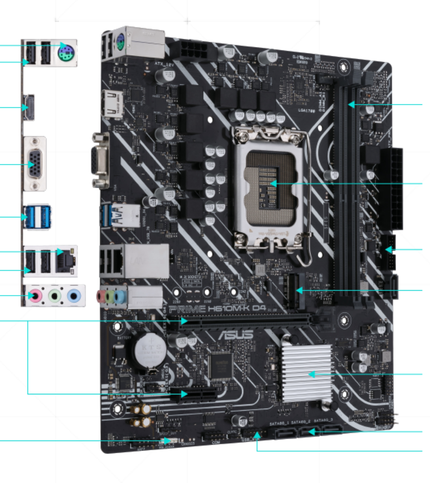 asus/华硕prime h610m-k d4 matx 直装macos 主板 黑苹果monterey