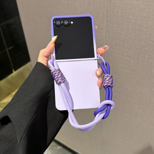 折叠手机壳适用于三星Galaxy Z Flip7新款Z Flip8 三星Z Flip6 5 4 3渐变肤感手提挂绳新款