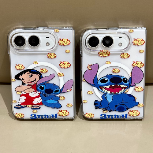 适用于苹果DUO 磁吸折叠屏全包手机外壳 iPhone18DUO ins风史迪仔保护套