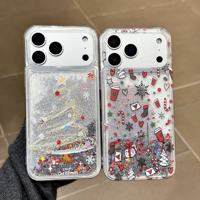 For iphone18 15 16 韩风插画全包流沙TPU+PC保护套 苹果17 pro max 手机壳