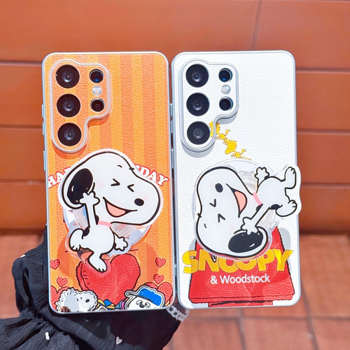 适用于Samsung S26Ultra 卡通史努比TPU+PC保护套 Galaxy S25Plus S24 S23U手机壳