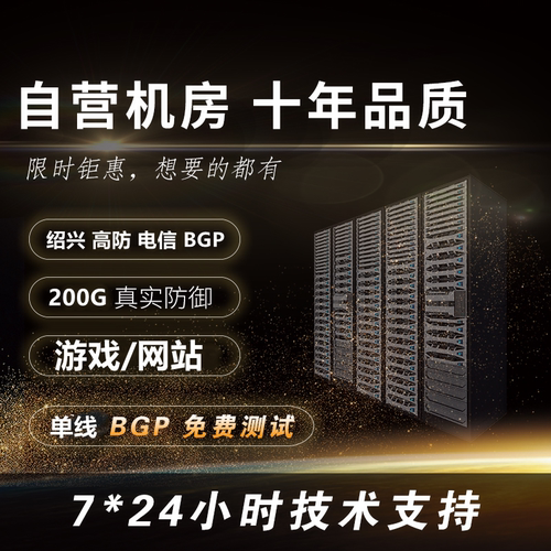 国内绍兴游戏盾微端BGP无视CC/DDOS网站传奇云主机服务器出租用