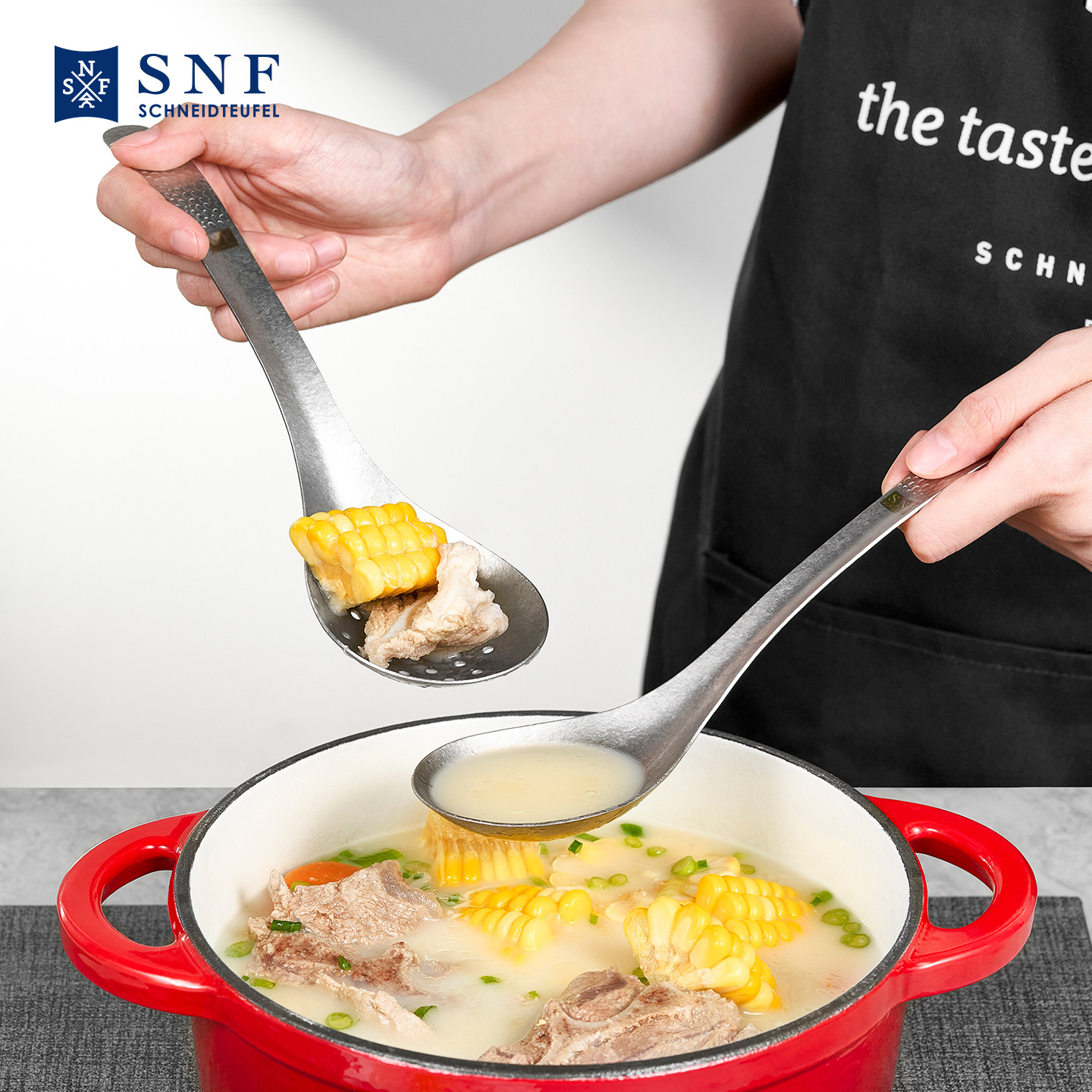 德国SNF施耐福高端冰晶纯钛汤勺子漏勺轻量便携餐具厨房汤匙调羹,餐饮具,叉/勺/筷套装,淘宝优惠券,粉丝福利购,淘宝优惠卷