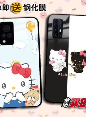 HelloKitty猫适用vivoX100 X9080定制x7060ProPlusX50 30 27pro任意机型IQOO11 10proNEO987手机壳S17 s16 Z5