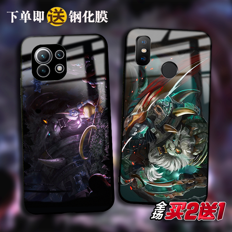 狮子狗适用于小米11ultra雷恩加尔10pro玻璃CC9 8se手机壳mix2s 3