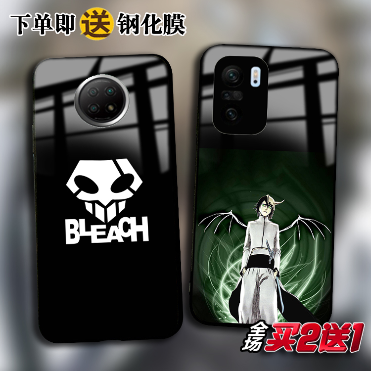 BLEACH死神适用红米K40 30s 20任意机型note10 9 8pro玻璃7手机壳
