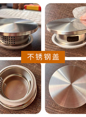 茶壶不锈钢盖子玻璃壶盖子烧水壶带珠子茶具配件壶盖杯盖竹包配盖
