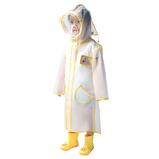 儿童雨衣男童女童宝宝幼儿园小学生带背包位上学雨披斗篷透气面罩