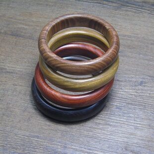 黑檀木手镯绿檀大生漆木胚胎手圈男女手饰串血檀贵妃文创礼物