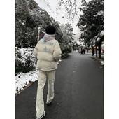 新款 冬季 潮牌加厚保暖学生外套 街头90白鸭绒羽绒服男款 WASSUP美式