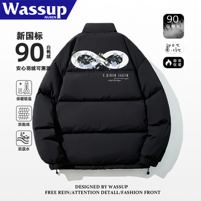 WASSUP美式高街羽绒服男款冬季