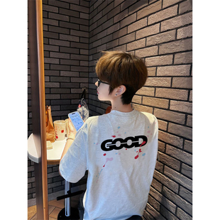 WASSUP美式街头小众短袖t恤男款纯棉宽松印花高街痞帅半袖上衣潮