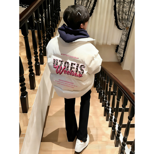 WASSUP美式高街90白鸭绒羽绒服男款冬季立领轻薄百搭个性保暖外套