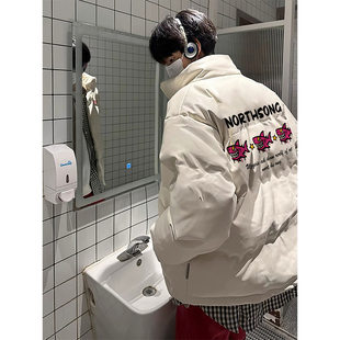 WASSUP美式复古潮牌轻薄羽绒服男款冬季90白鸭绒休闲加厚保暖外套