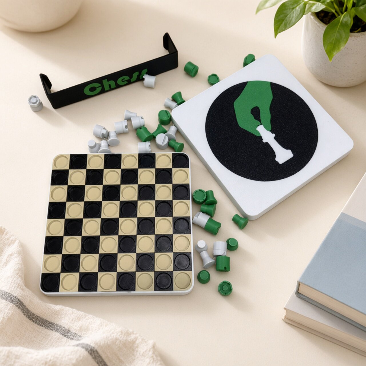 3D打印国际象棋便携式内嵌可收纳