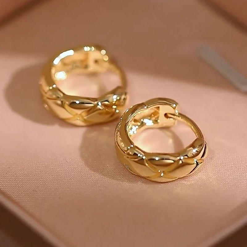 玫瑰的故事刘亦菲黄亦玫同款耳环小众高级复古法式金属感耳饰耳圈