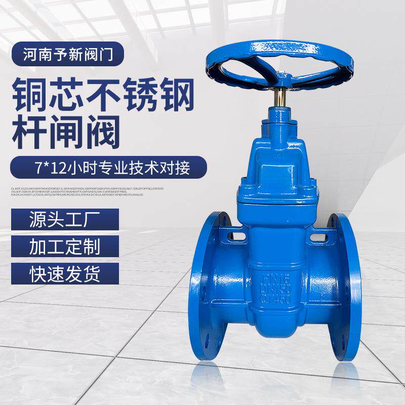 Z45T-16Q法兰球铁闸阀DN50-DN200全通经闸阀铜芯不锈钢杆暗杆闸阀