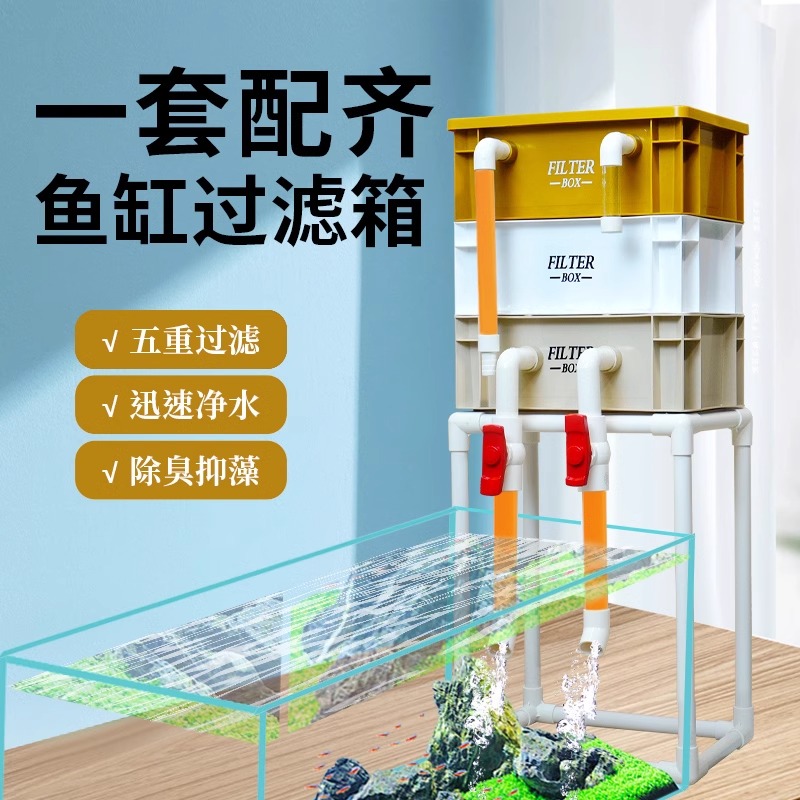 鱼缸周转箱过滤器鱼池过滤设备