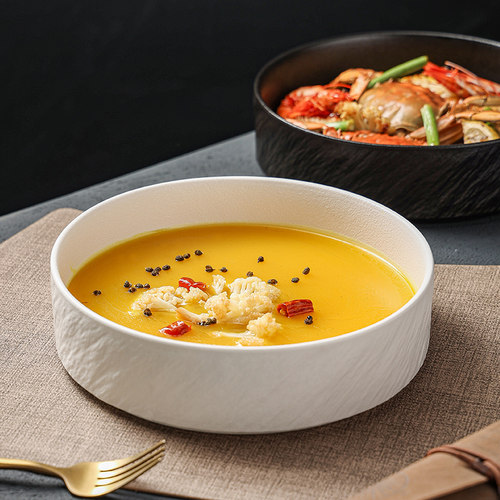 石纹大汤碗高级感轻奢创意