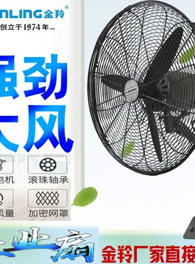 金羚工业牛角壁扇强力大风扇220V