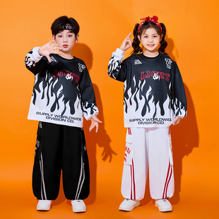 儿童啦啦队演出服爵士舞服装男童运动会街舞潮服hiphop幼儿表演服