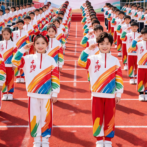 儿童啦啦队演出服小学生运动会开幕式服装班服合唱服幼儿园表演服