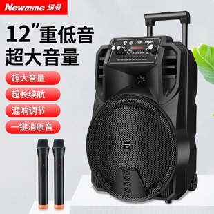 纽曼N509广场舞音响户外蓝牙音箱量唱k歌演出话筒家用拉杆大音