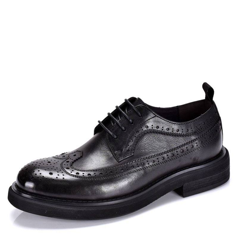 外贸撤柜男鞋英伦复古手工雕花布洛克正装皮鞋真皮厚底婚鞋系带潮,流行男鞋,正装皮鞋,淘宝优惠券,粉丝福利购,淘宝优惠卷