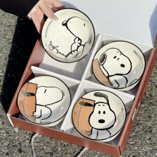 家用可爱漂亮饭碗陶瓷餐具礼盒套装乔迁新居家用儿童吃饭专用碗具