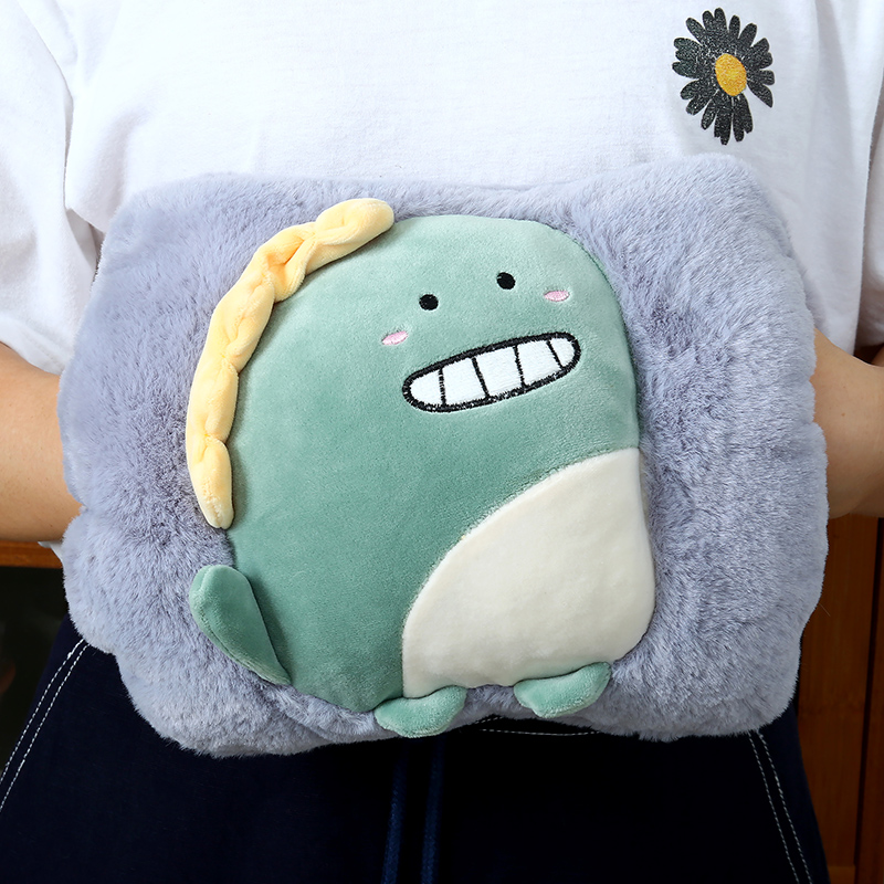 可拆洗充电防爆电热水袋毛绒卡通电暖宝已注水暖手宝女暖宫暖宝宝