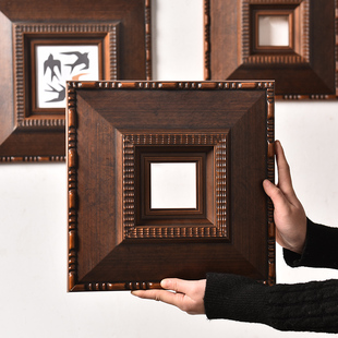 中古复古欧式实木油画框外框装饰画框定制装裱空相框架镜框挂墙