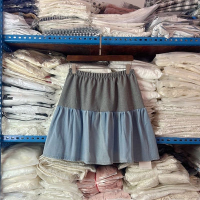 牛仔半身裙女蛋糕裙a字短裙裤高腰设计感小众辣妹小个子短款裙女