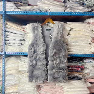 环保毛皮草无袖马甲外套女冬季叠穿保暖坎肩背心时尚马夹上衣女6