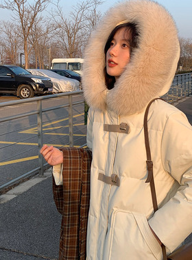 白灵儿羽绒服女中长款2025年新款设计感小众显瘦洋气时尚冬季加厚