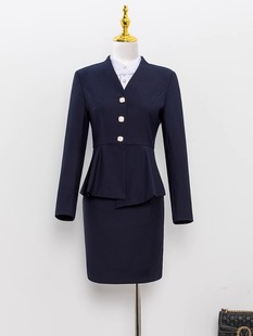 高端职业套装女春秋时尚气质空姐酒店珠宝店前台工作服装女美容院