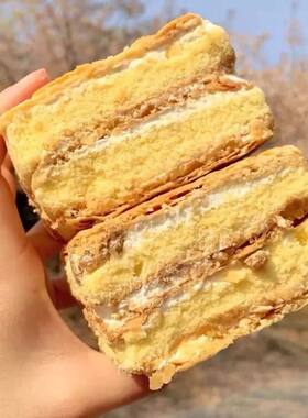 【吃过必回购】拿破仑千层酥奶油蛋糕夹心三层糕点追剧零食现做现