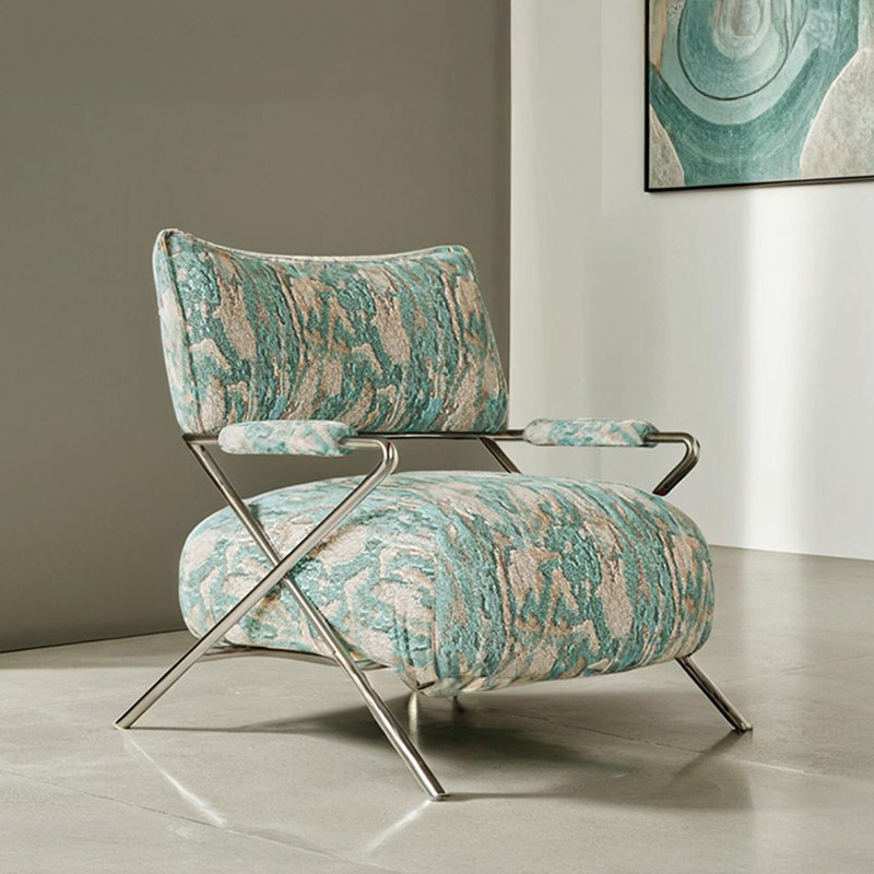 意式轻奢单人沙发椅北欧现代极简家用客厅阳台休闲椅子懒人沙发椅