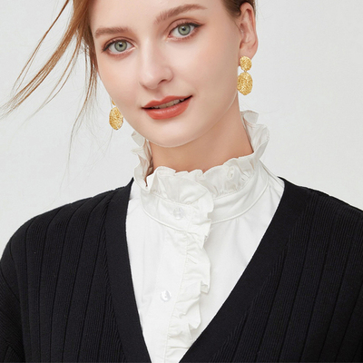 假领子女百搭高领秋冬高档衬衣领